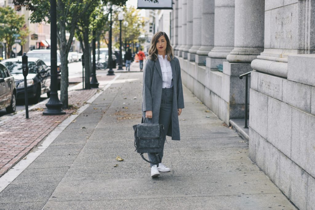 keeping it comfortable and casual in an athleisure outfit