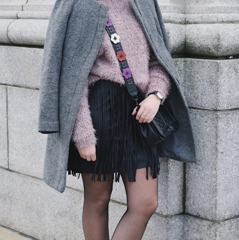 how to style a fringe skirt for winter