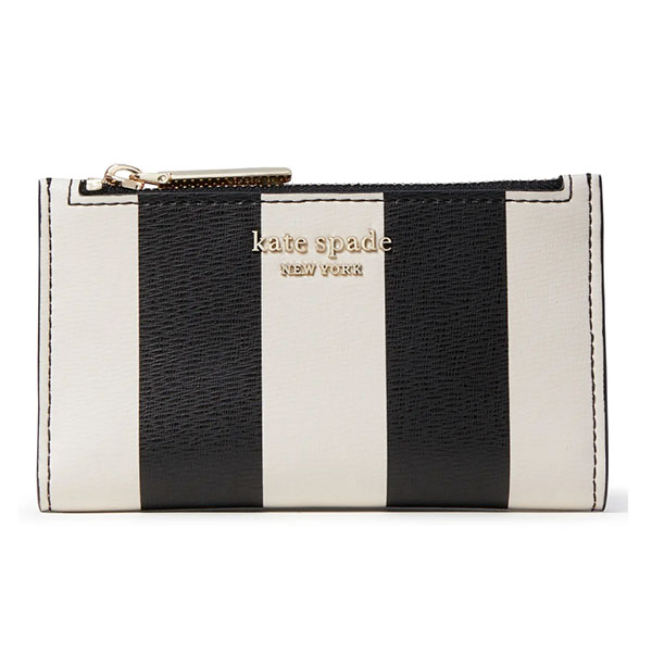 KATE SPADE ACCESSORIES, KATE SPACE BLACK AND WHITE STRIPE, BLACK AND WHITE STRIPE WALLET, KATE SPADE WALLET